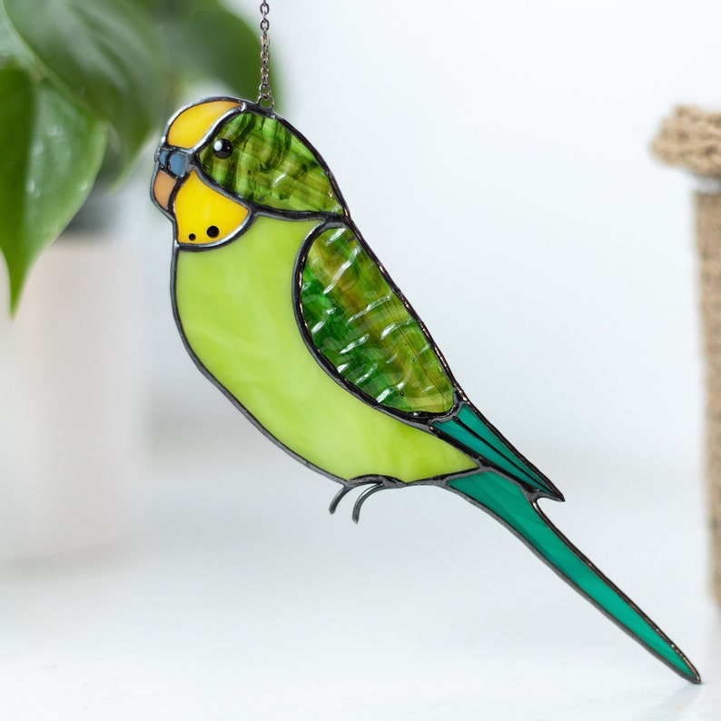 Stained Glass Parrot Suncatcher - Thumbnail 2