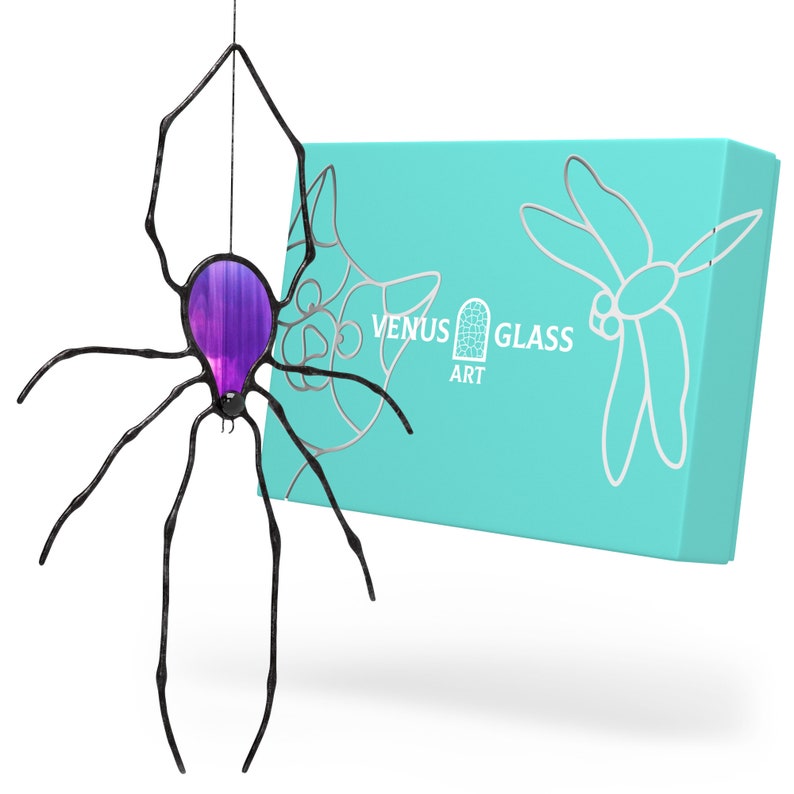 Stained Glass Spider Suncatcher - Thumbnail 2