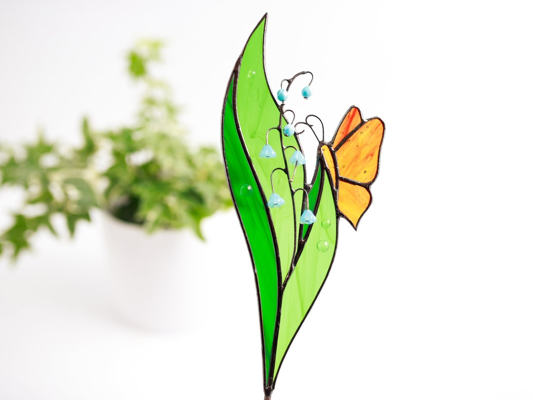 Decorative Stained Glass Lily of the Valley Unique Handmade Etsy