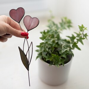 stained glass heart, romantic art, heart plant stake, stained glass, stained glass art, christmas gifts, garden decor, heart suncatcher, mother day gift,  home decor, personalized gift, fast shipping, fast delivery, gift for mom, gift for grandma, gift for nana, gift for granny, gift for mother