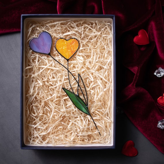 20 Mini Paletti Da Giardino A Forma Di Cuore In Legno - Decorazioni Rosse Per Vasi E Giardino - Foto 4