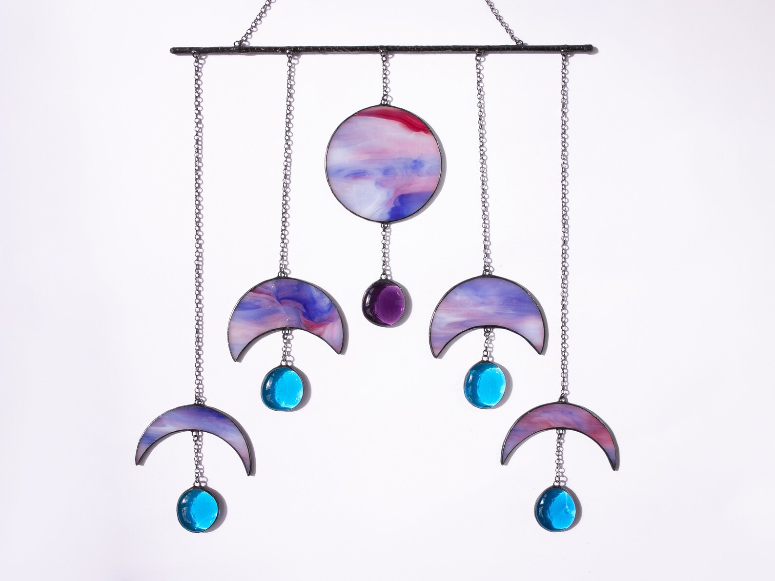 Stained Glass Moon Phases Decor for Window Celestial Decor - Etsy