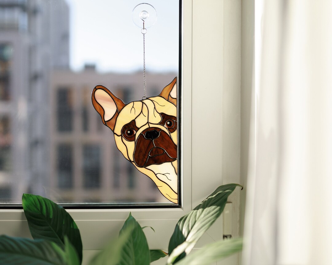 Stained Glass French Bulldog Gift Personalized Dog Etsy