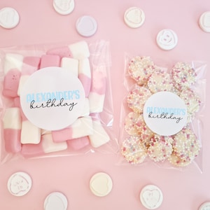 Favour Sweet Bags with Personalised Stickers - Sweet Bag Favours - Wedding, Engagement, Anniversary, Birthday Party, Hen Party, Baby Shower