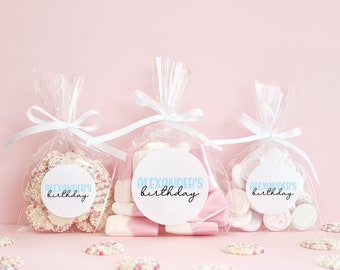 Favour Sweet Bags with Personalised Stickers - Sweet Bag Favours - Wedding, Engagement, Anniversary, Birthday Party, Hen Party, Baby Shower