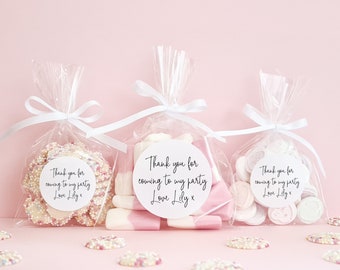 Favour Sweet Bags with Personalised Stickers - Sweet Bag Favours - Wedding, Engagement, Anniversary, Birthday Party, Hen Party, Baby Shower