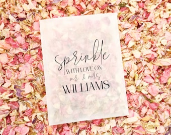 Bolsas de confeti para bodas - Bolsas de celofán 100 % biodegradables - Paquetes personalizados - Confeti para bodas, confeti de pétalos, paquetes de confeti