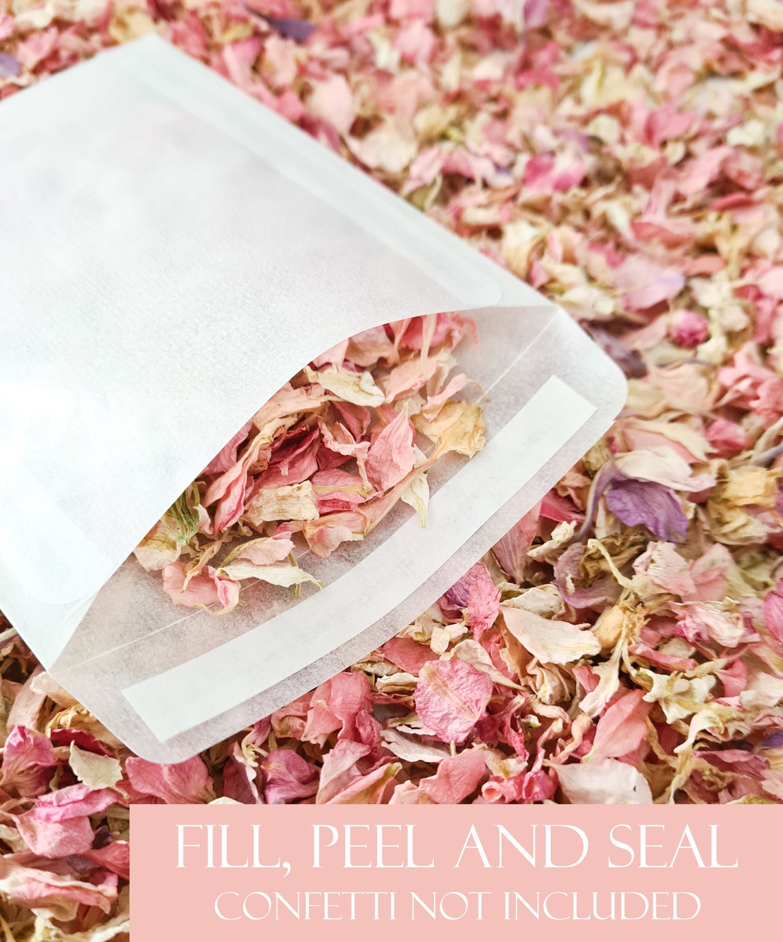 Wedding Confetti Bags 100 Biodegradable Glassine Bags Etsy