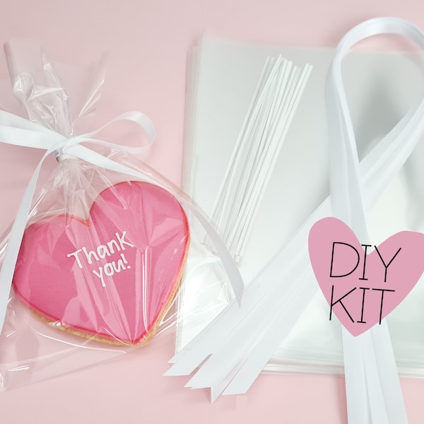 DIY Favor Cookie Biscuit Bag Kit - Gunstzakjes voor vrijgezellenfeesten, verjaardagsfeestjes, babyborrels, bruiloften
