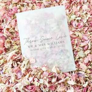 Wedding Confetti Bags - 100% Biodegradable Glassine Bags - Personalised Packets - Wedding Confetti, Petal Confetti, Confetti Packets