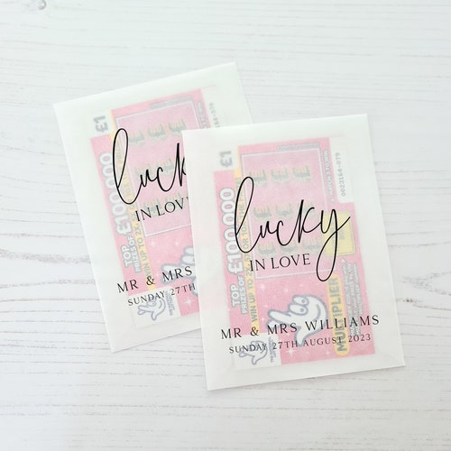 Scratch Card Holder for Wedding Favour Etsy UK