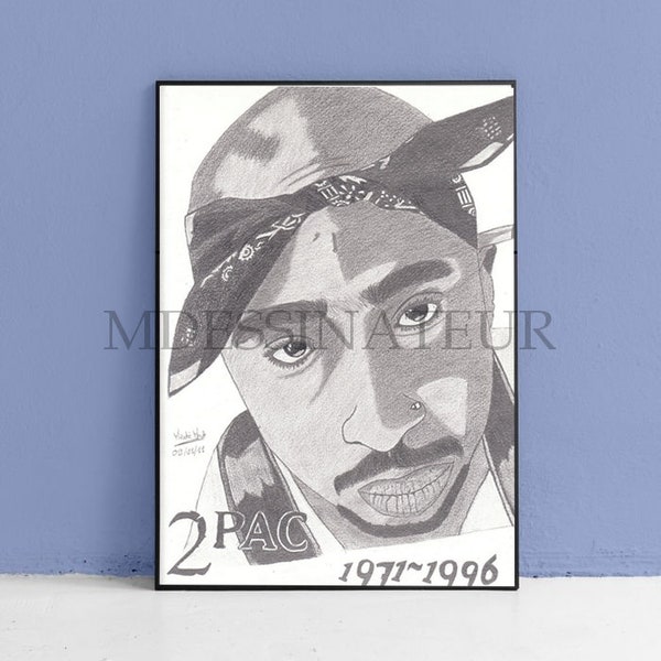 Portrait TUPAC SHAKUR (2PAC)