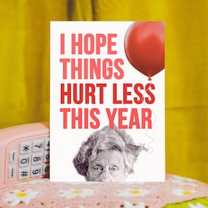 Feel Better Greeting Card, Unique Greeting Cards, Chronic pain, Get Well Cards, Unique Birthday Card for her, Quirky Birthday Cards