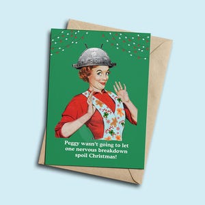 "Lustige Weihnachtskarten ""Gestresste Dame"" verrückte Weihnachten!"