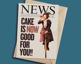 Funny Birthday Card: Cake Lover Sarcastic Bday Greetings