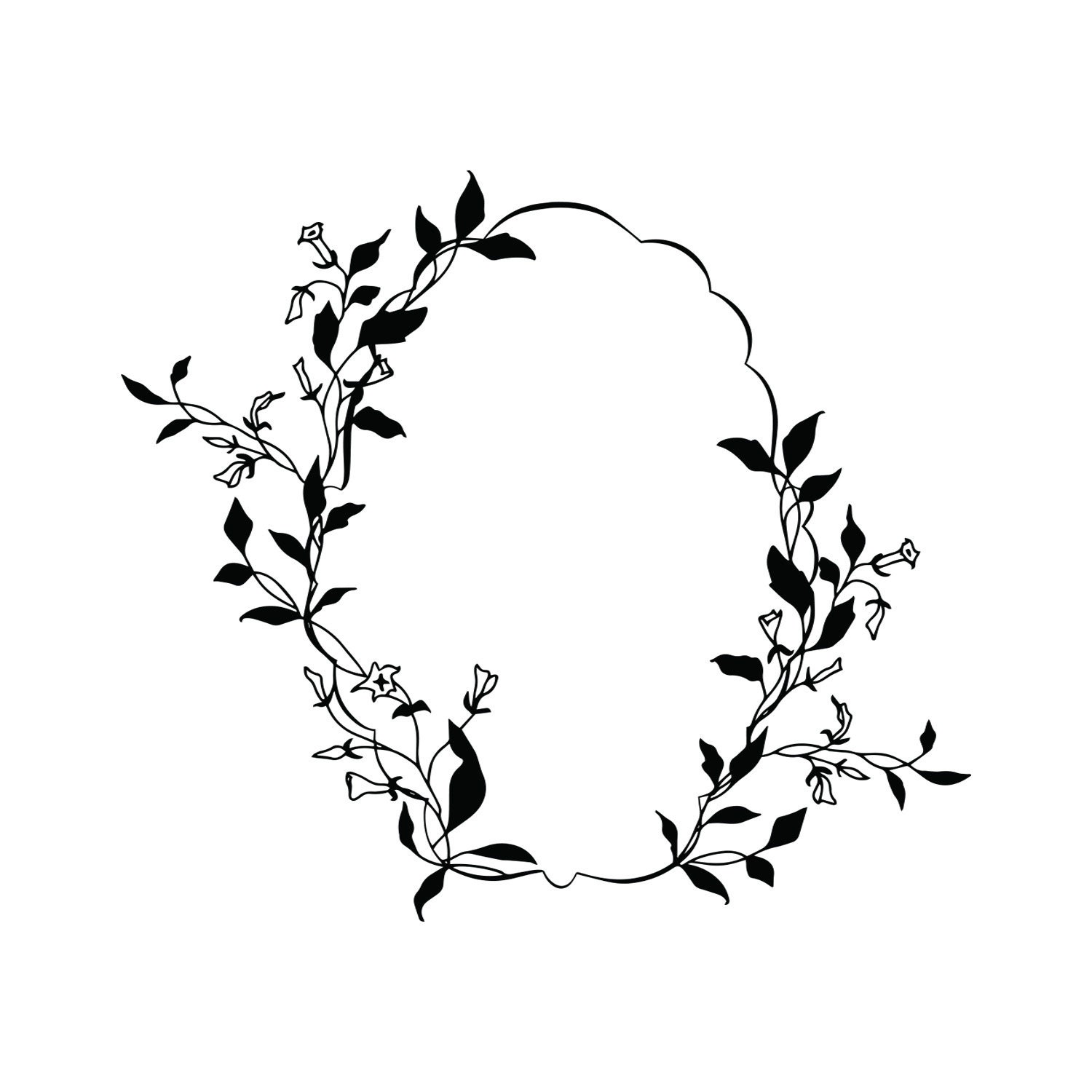 Vintage Floral Wedding Crest Digital Download | Etsy