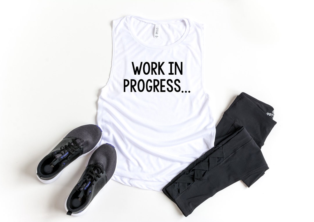 Work in Progress Tank for Women Muscle Shirt Gym Shirt for Etsy