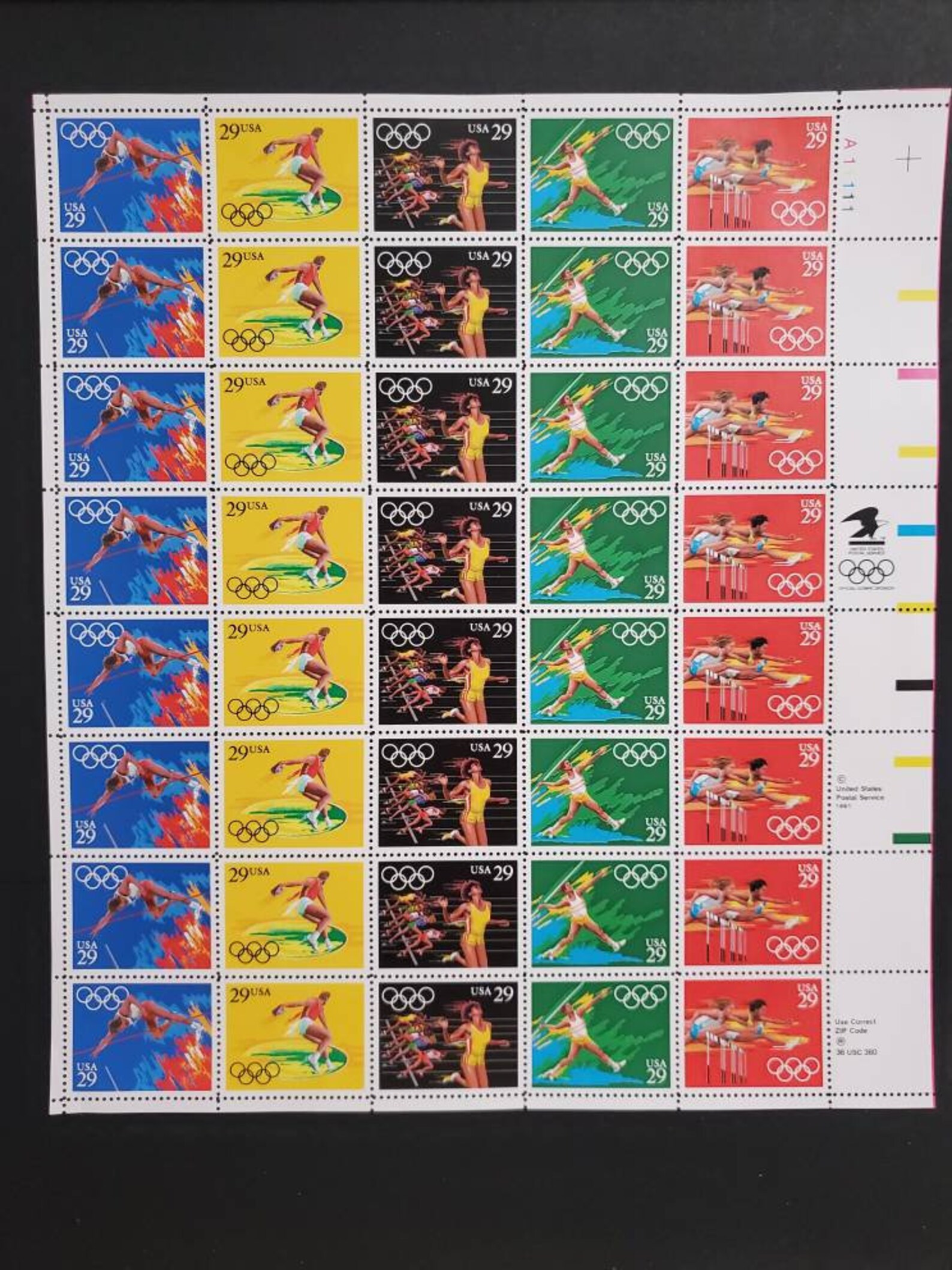 40 Vintage Unused 1992 Olympics 29 Cent Postage Stamps Etsy