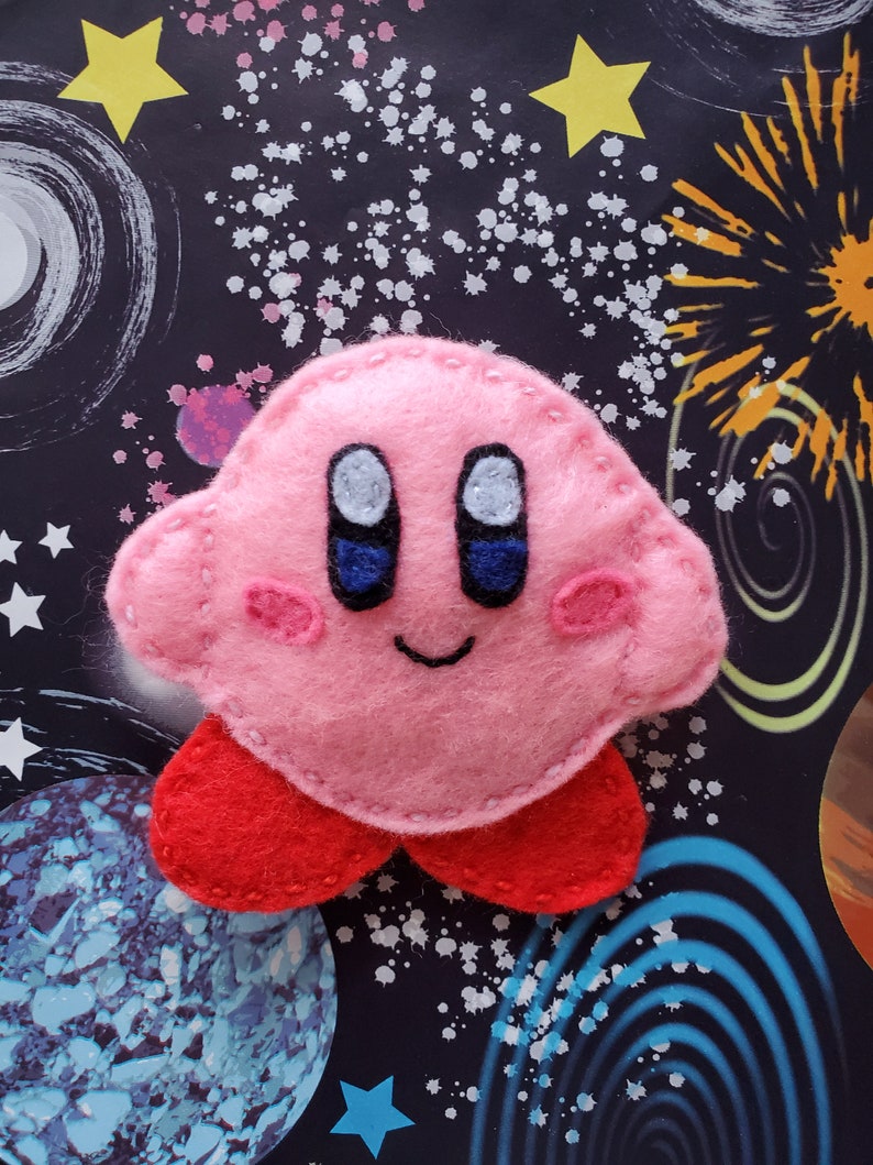 Kirby Felt Plush Nintendo Kirby Pink Stuffie Christmas Tree | Etsy