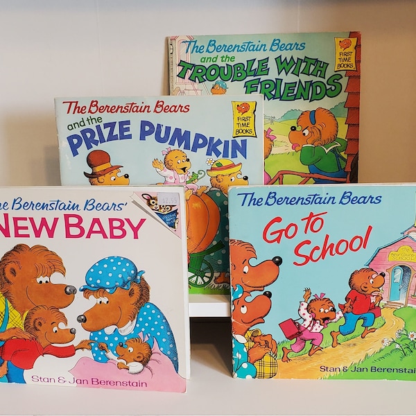 The Berenstain Bears Books, Set of 4 Vintage Softcover Children’s Books