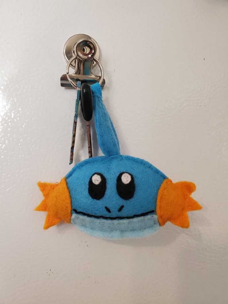 Mudkip Pokemon Felt Plush Keychain, Handmade Stuffy - Etsy