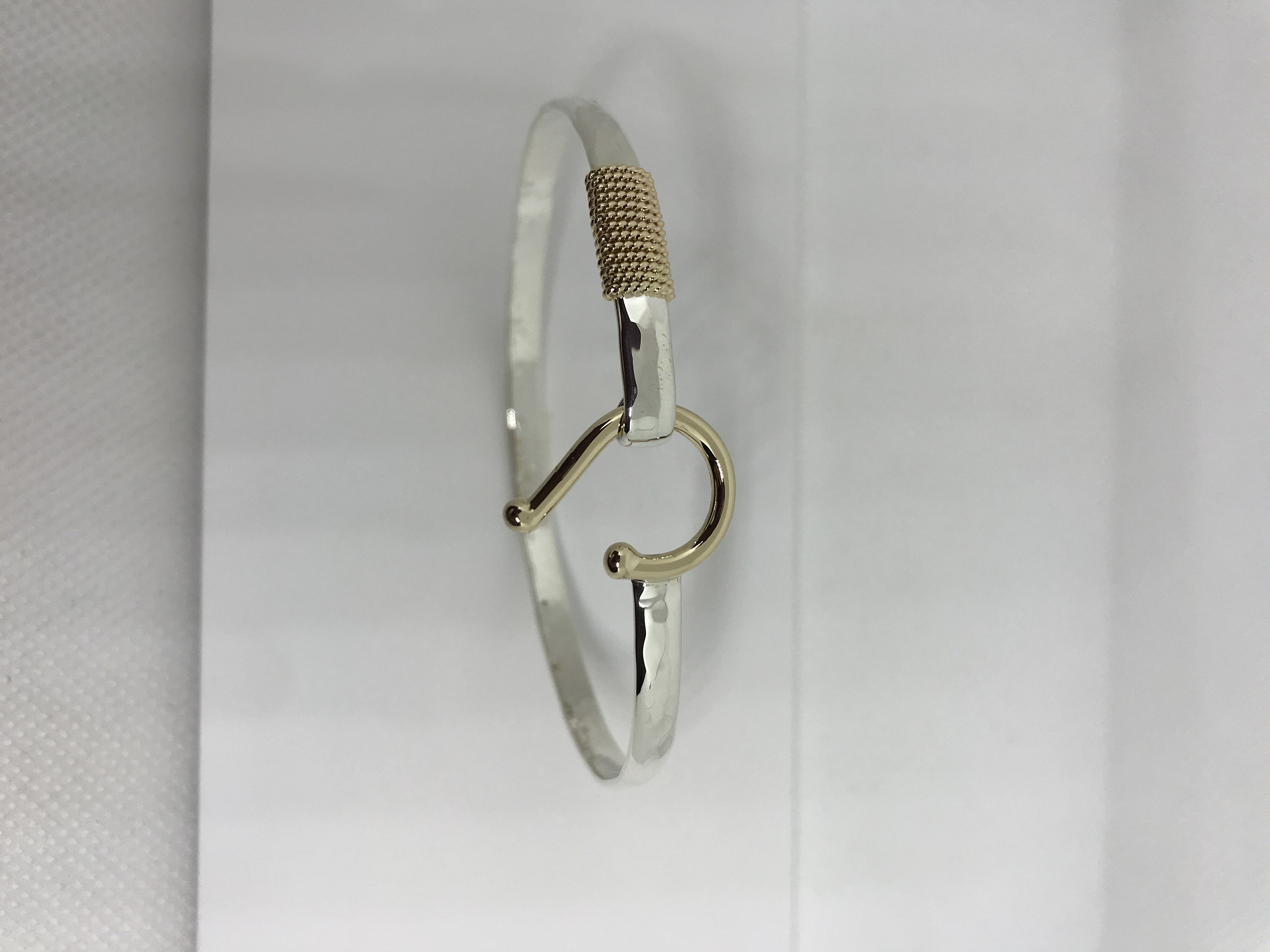 Buy CARIBBEAN J-HOOK BRACELET 4mm / .925 Sterling Silver / With 14ky Gold  Hook and Wrap / Size 7.25. Online in India 