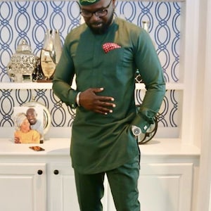 Emerald green african dress hot sale