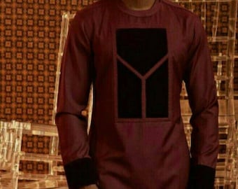 African men&#39;s clothing,African wedding suit,African attire,African groom suit,African Dress,African Fashion,Senator Outfit,Wine Dashiki