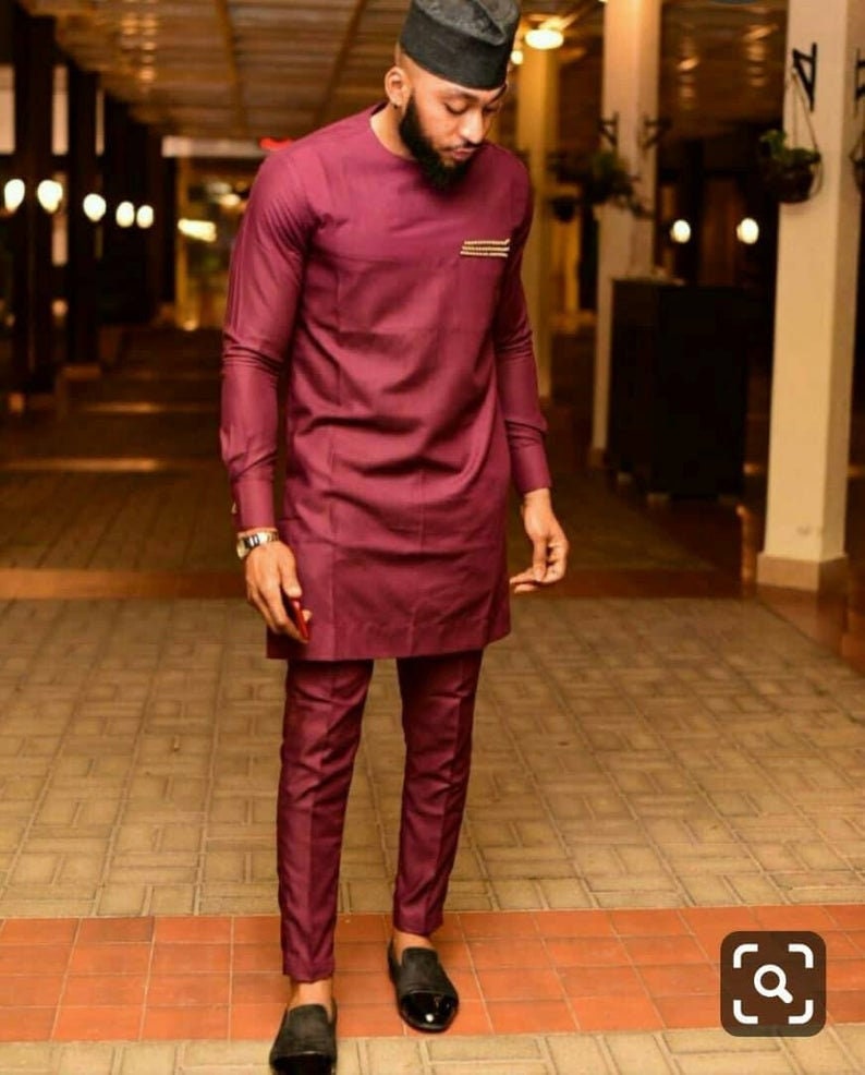 African men's clothing,wedding suit,dashiki,African men's shirt,African attire,prom dress,African Wedding,African groom,African Senator Wine