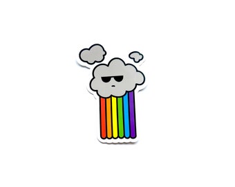 Rainbow Sticker, Rainbow Cloud Sticker