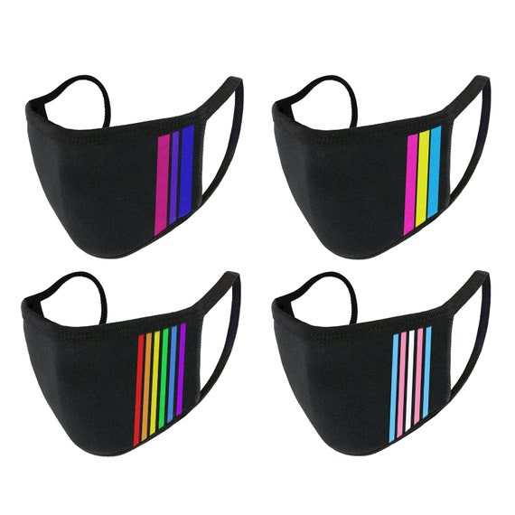 Pride Flag Mask - Fabric Mask, Gay Pride Mask, Trans Pride, Reusable Mask, Rainbow Mask