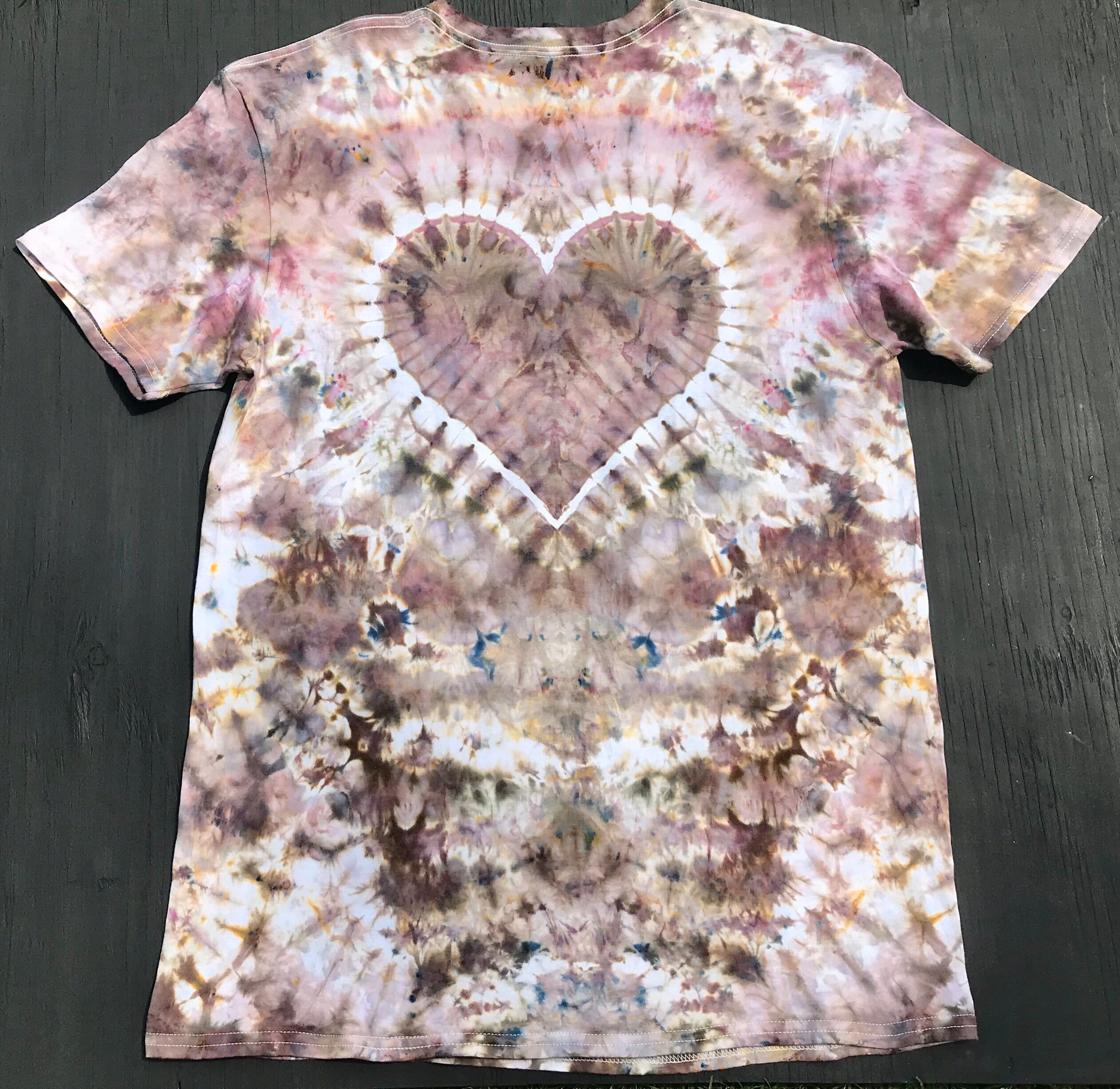 Tie Dye TShirt Adult XL Festival Clothes Ice dye Etsy