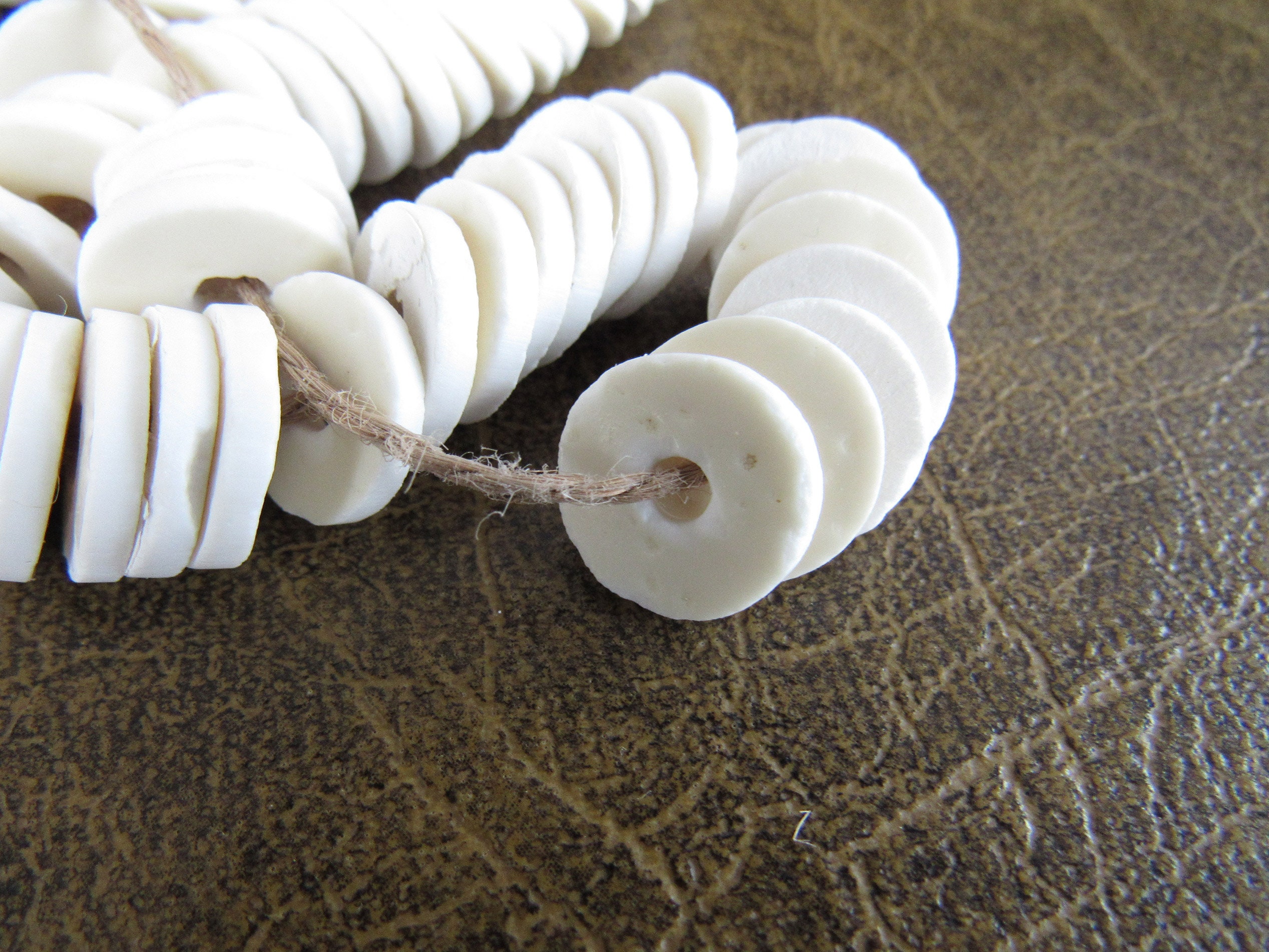 Natural Ostrich Egg Shell Beads 30 beads Bone Beads Etsy