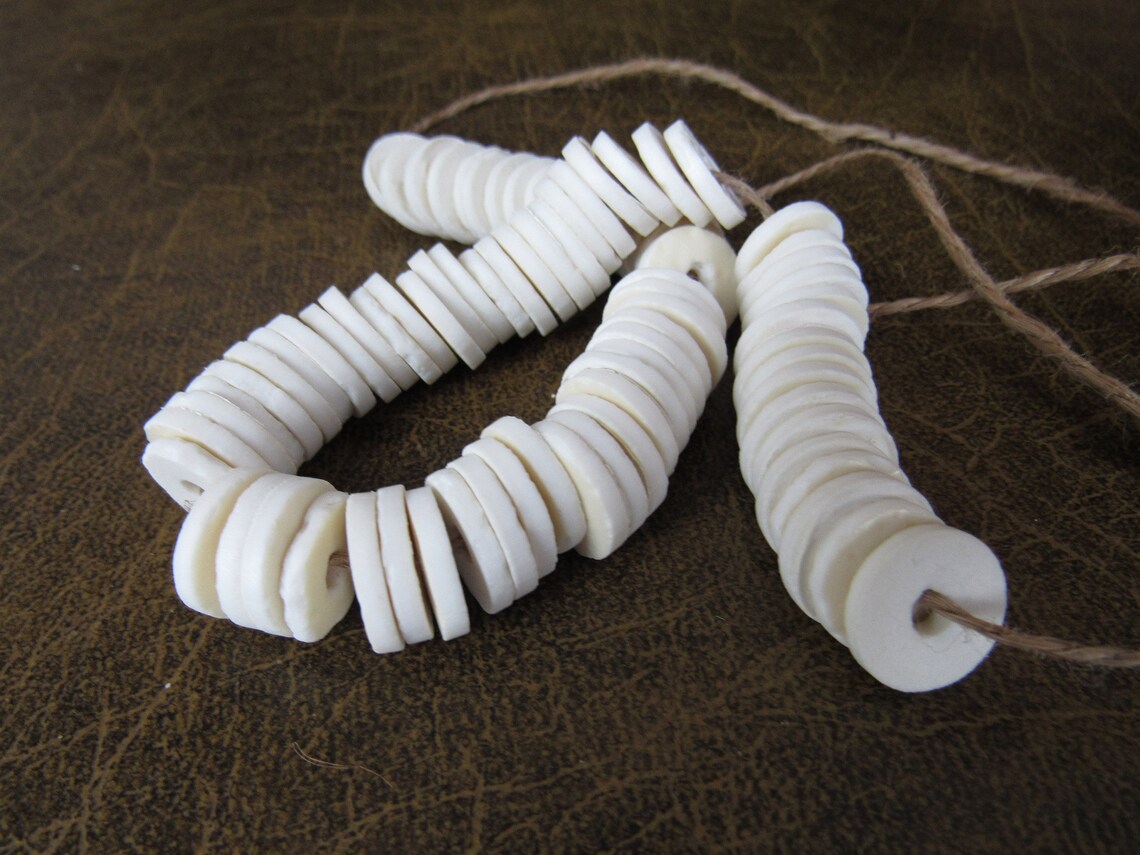 Natural Ostrich Egg Shell Beads 30 beads Bone Beads Etsy