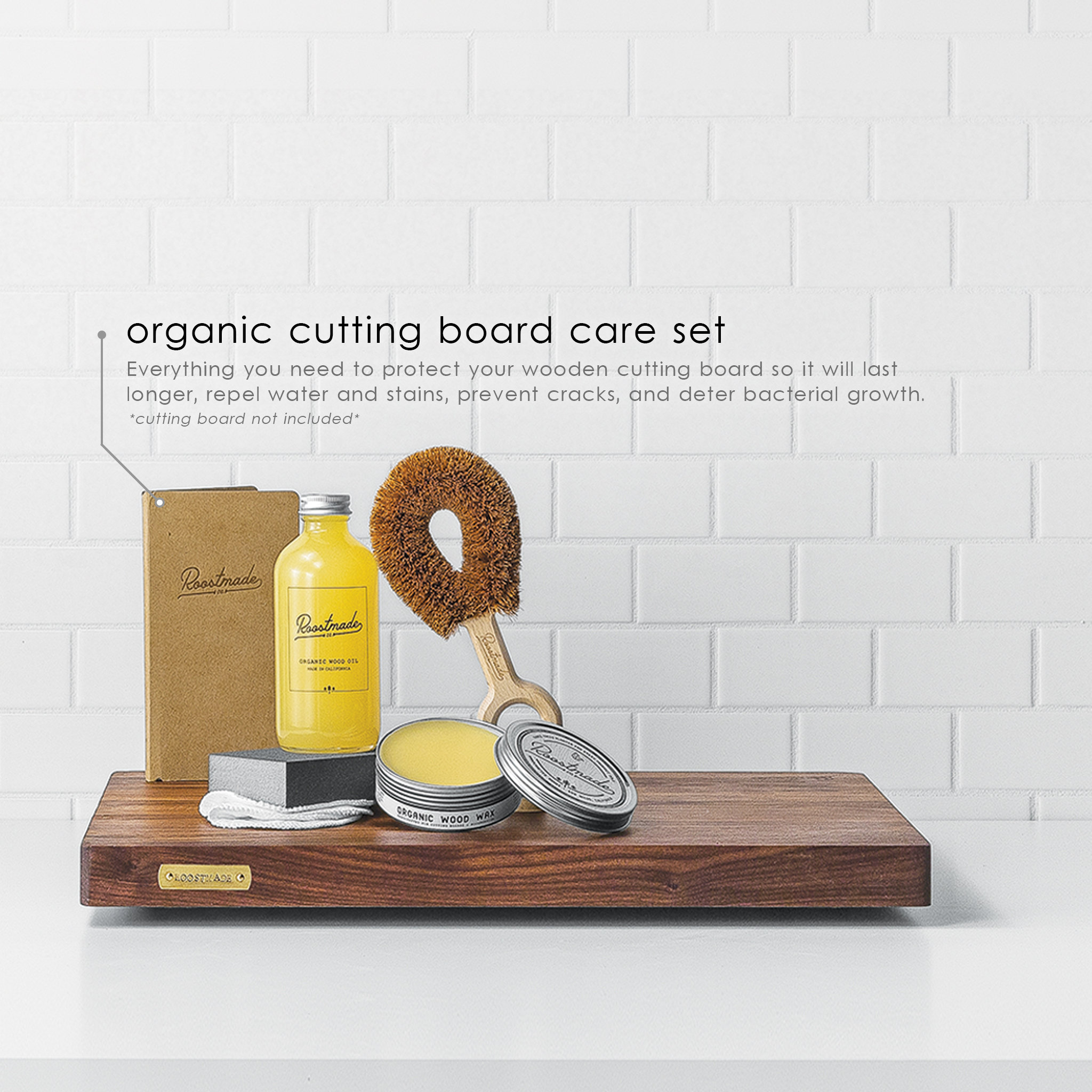 Organic Cutting Board Care Set – Roostmade Co.