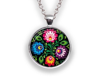 Collier de Pologne, collier polonais, bijoux d'art folklorique polonais, cadeau d'anniversaire pour femme, cadeaux polonais pour femmes, cadeaux de Pologne