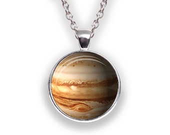 Jupiter necklace, Space necklace, Science jewelry, Planet necklace, Planet jewelry, Jupiter jewelry, Jupiter pendant, Astronomy gifts