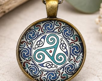 Celtic Triskelion Necklace Irish Pendant Ancient Celtic Symbol Jewelry Gift