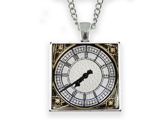 Big Ben clock necklace, Clock pendant, Stylish clock jewelry, Big Ben jewelry, Historical necklace, Watch necklace, Watch pendant