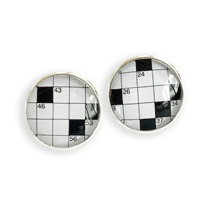 Crossword Earrings - Etsy