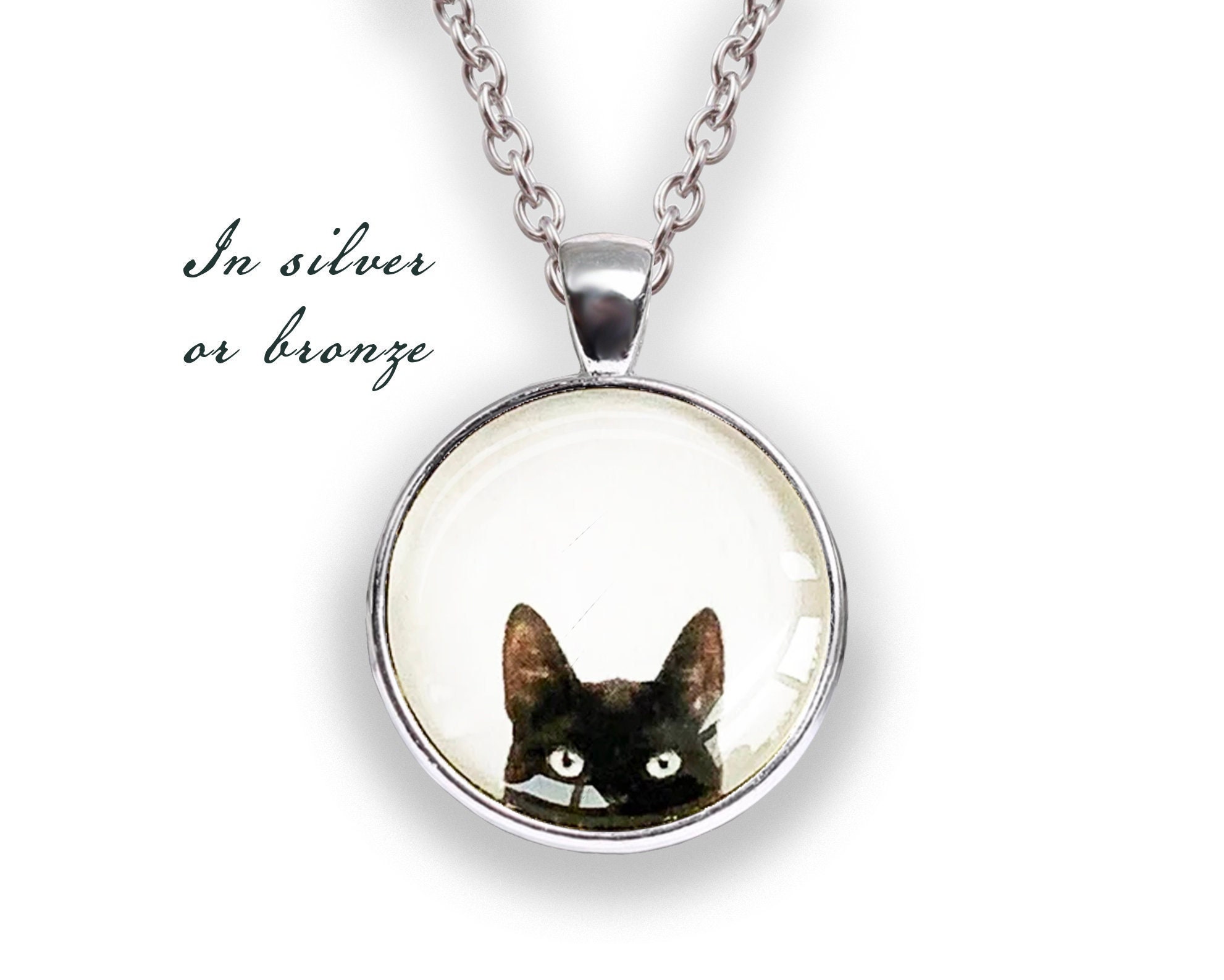 Cat Sterling Silver Pendant Necklace – Scamper & Co - Fine Jeweled Dog  Collars and Necklaces for Pet Lovers