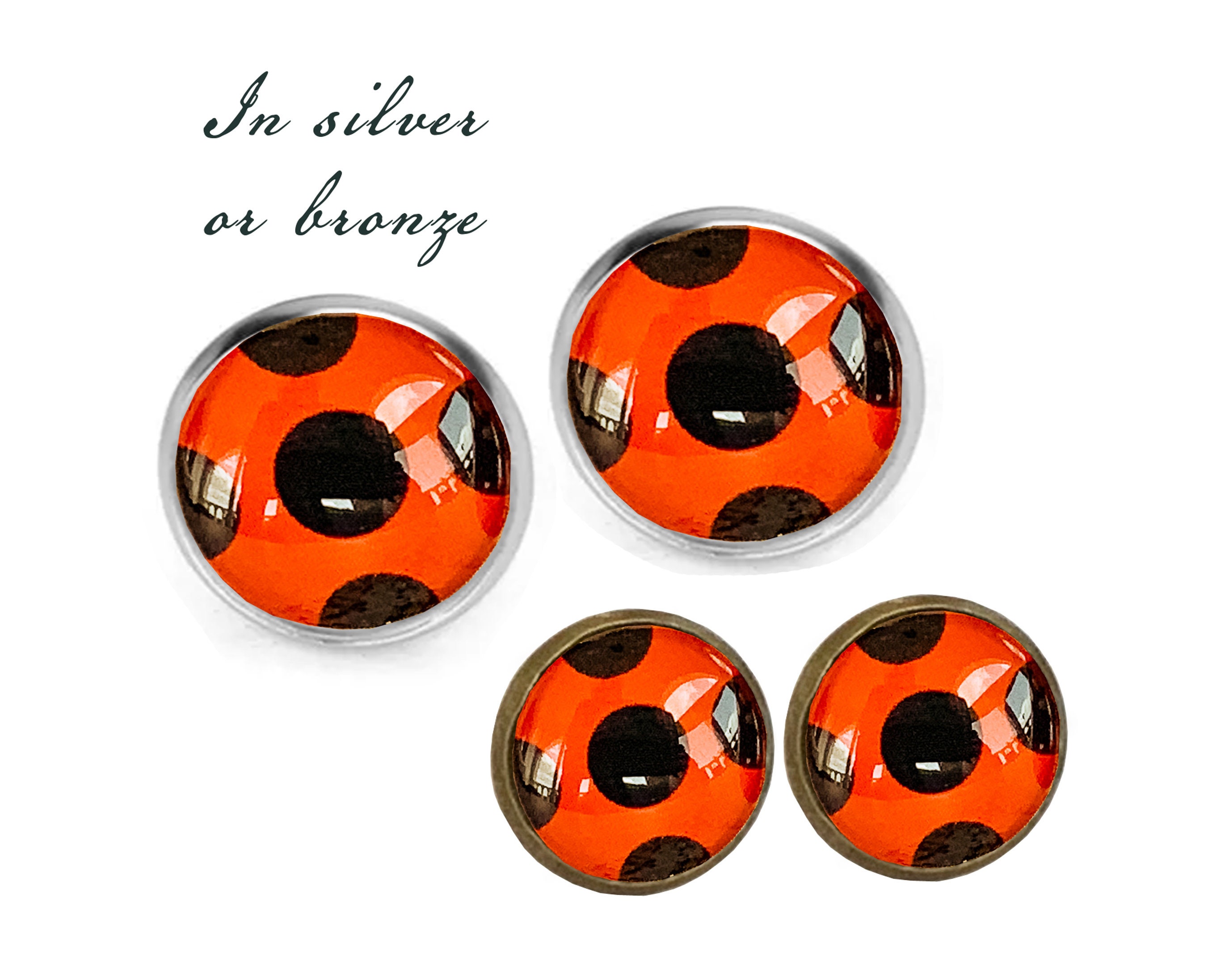 Ladybug Earrings Ladybug Jewelry Ladybug Stud Earrings Etsy