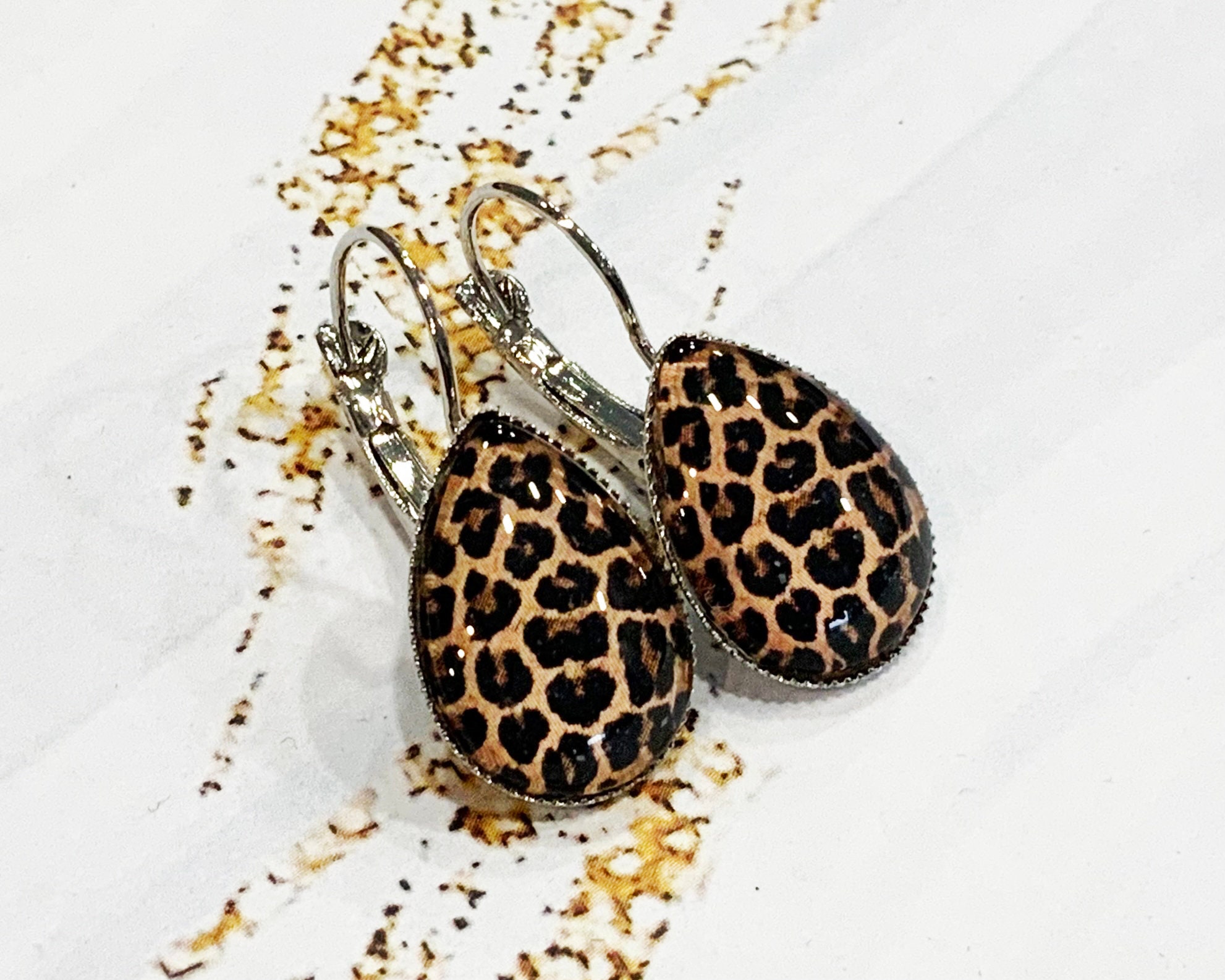 Leopard Print Earrings Leopard Earrings Cheetah Earrings Etsy Australia
