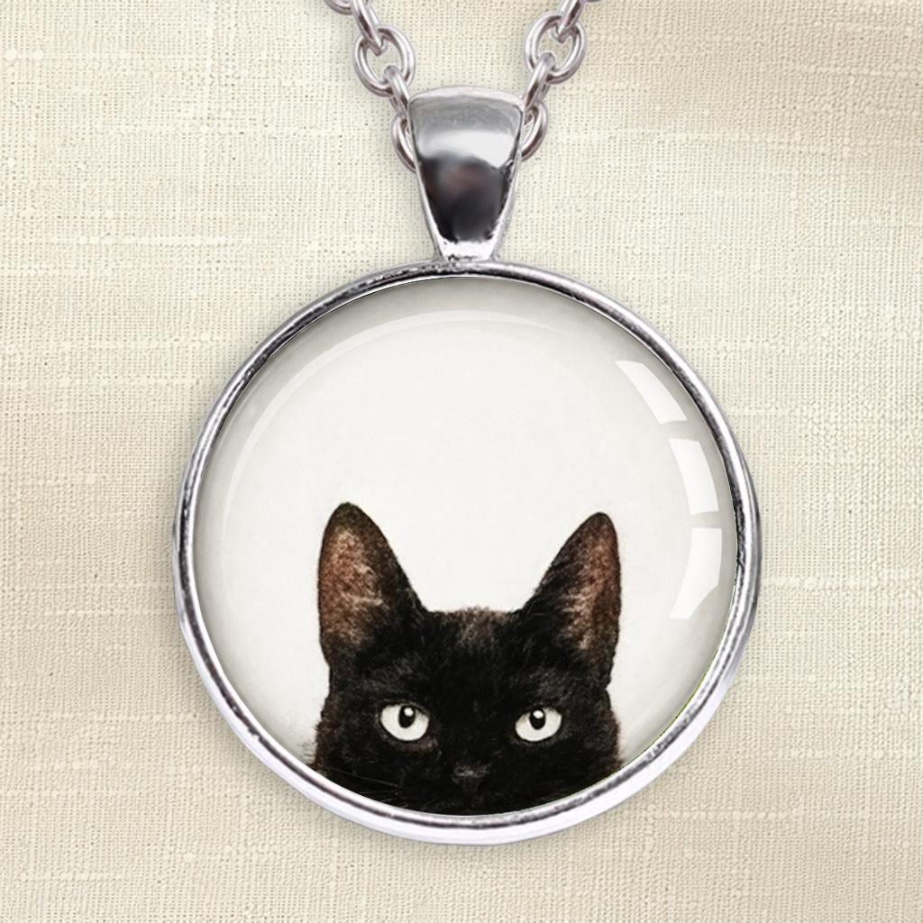 Collana Con Ciondolo Gatto Nero In Lega, Lunghezza 40 Cm, Regalo Carino E Alla Moda - 2