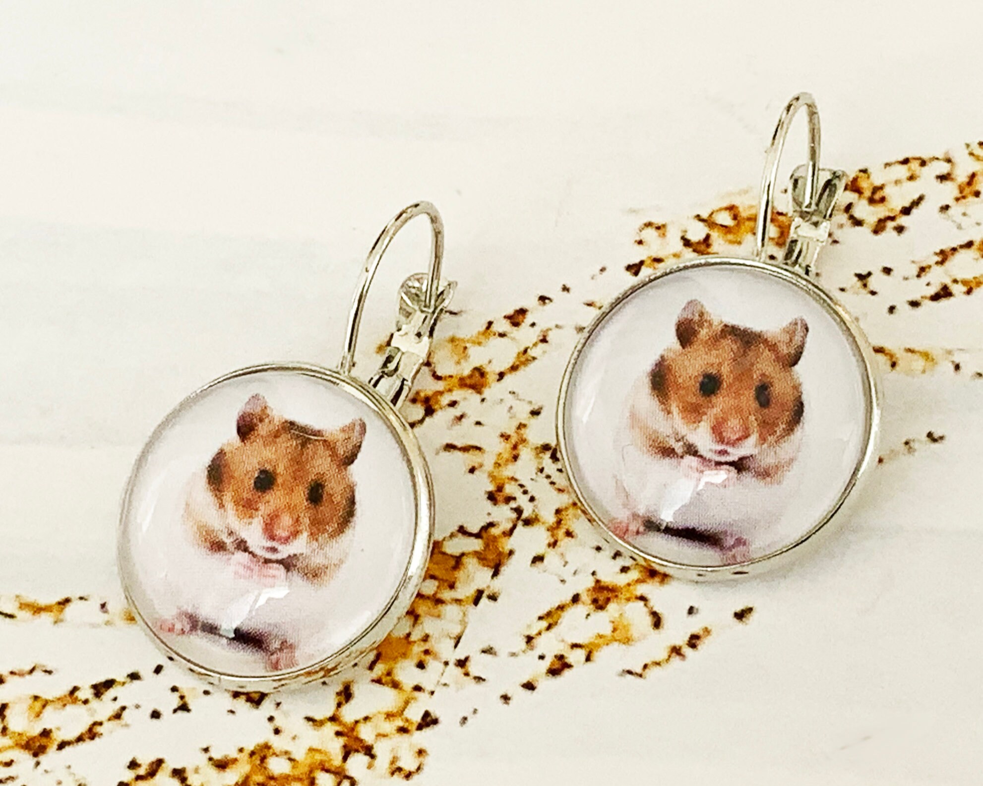 Hamster Earrings Fun Earrings for Girl Gift for Sister Cute Earrings Animal Earrings Hamster Jewelry Pet Earrings Kids Earrings Etsy