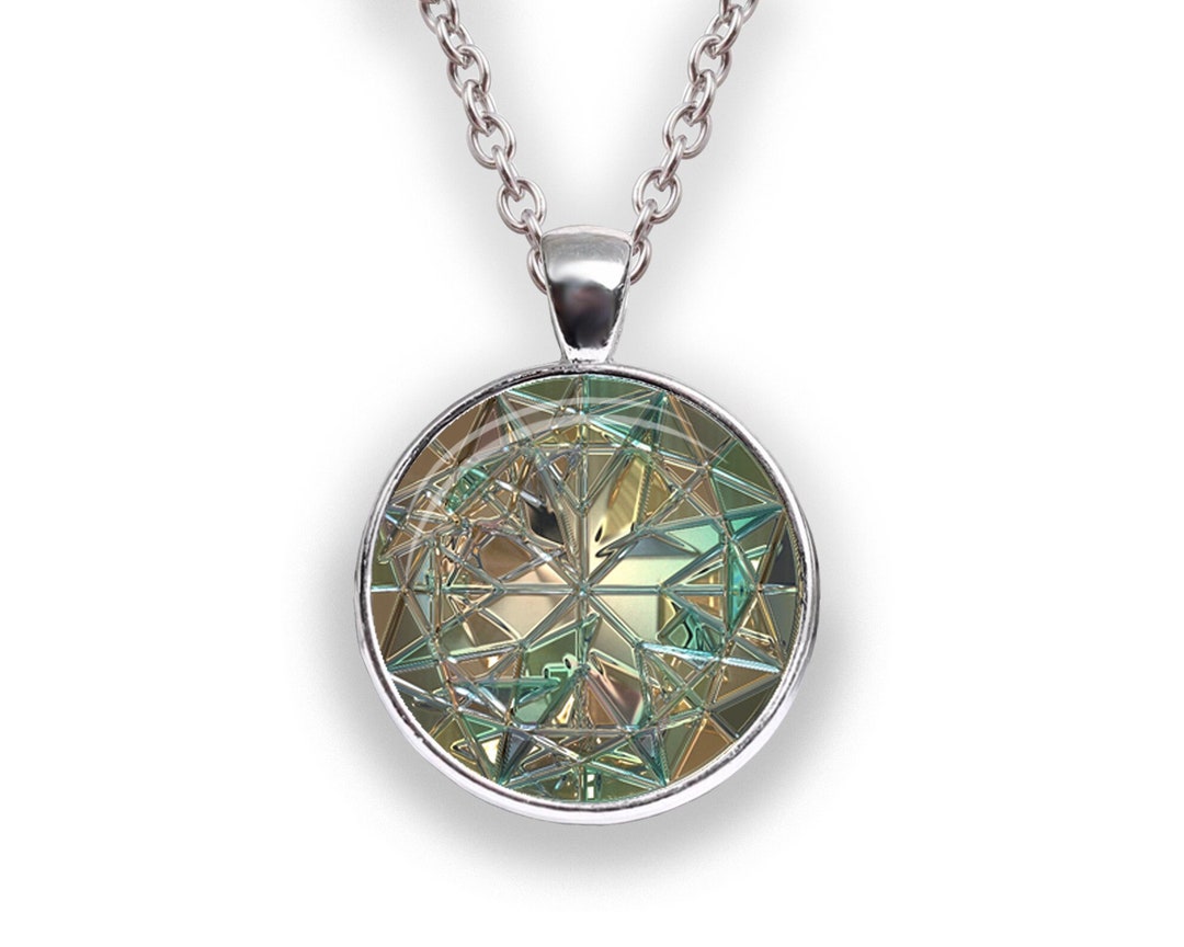 Broken Glass Necklace, Mosaic Necklace, Mosaic Jewelry, Broken Glass