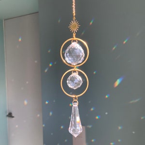 Atrapasol de cristal para ventana: Creador de arcoíris bohemio hecho a mano, decoración colgante Venus, regalo atrapasol para tu mejor amiga