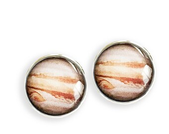 Jupiter earrings, Science jewelry, Astronomy gifts, Universe earrings, Planet Jewelry, Universe Jewelry, Planet earrings