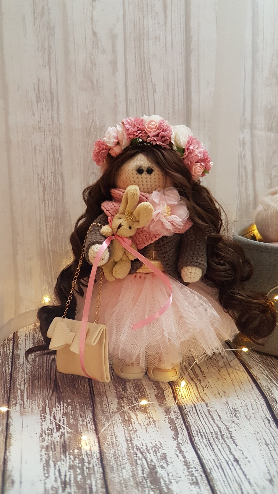 Hand made doll gift for girl gift for Christmas first Etsy