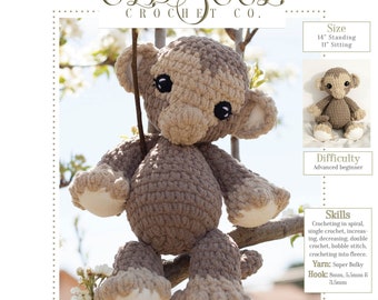 Baby Monkey Crochet Pattern (PDF Instant Download)